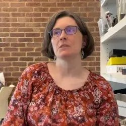Adult testimonial video thumbnail about migraines, dizziness, and balance